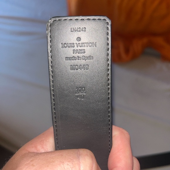 Men's Black Leather Belt - Picture 2 of 4